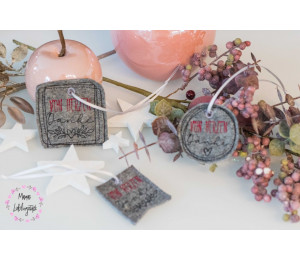 ADVENTSKALENDER Test-Türchen - Stickdatei ITH - Anhänger Von Herzen Danke